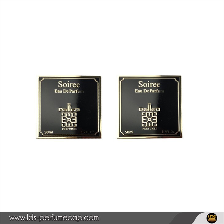 स्क्वायर ब्लैक एल्यूमिनियम लेबल