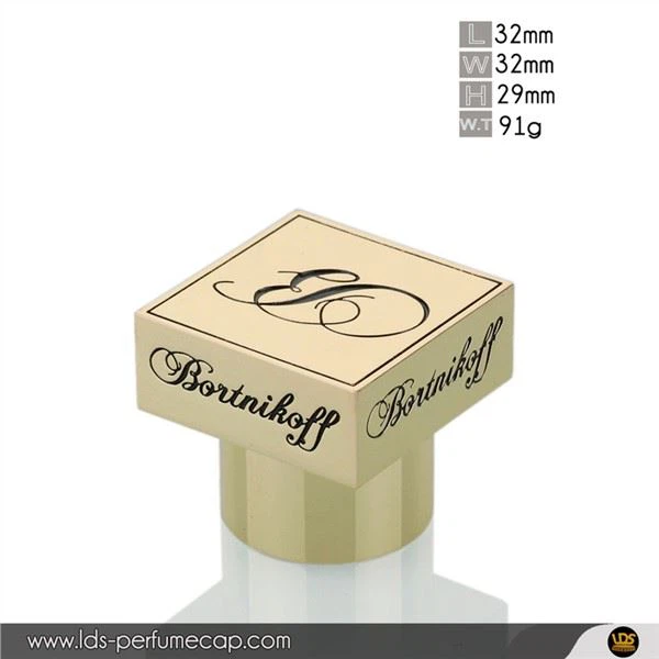 इत्र की बोतल के लिए गोल्ड ज़मैक ढक्कन