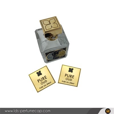 Real Gold Brass Plaque Sticker With Black Enamel